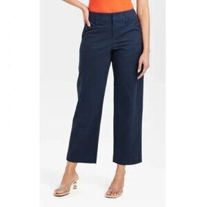 NWT A NEW DAY target high rise straight chino pants in navy (2R)